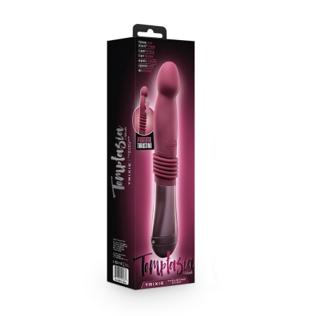 Trixie - zakrzywiony stymulator z napędem posuwistym, skok 3,1 cm, długość całkowita 25,4 cm - 3