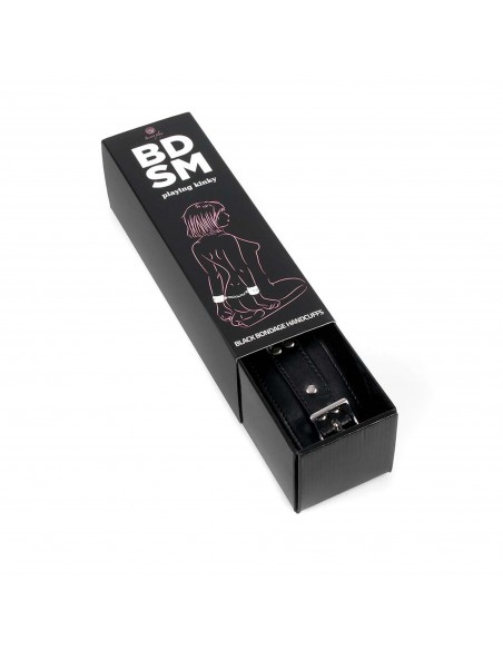 Kajdanki-Black Bondage Handcuffs BDSM - Kajdanki erotyczne - 3