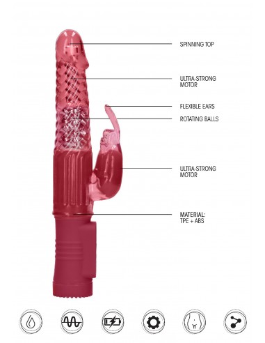 Rotating Rabbit - Red - Wibratory Króliczki - 9