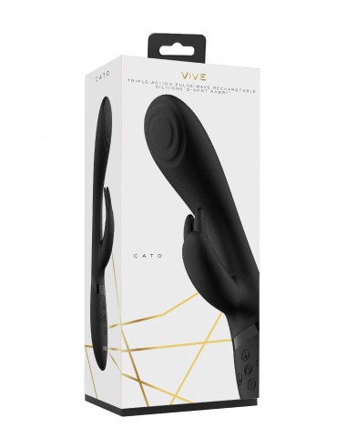 Cato - Pulse G-Spot Rabbit - Black - Wibratory Króliczki - 1