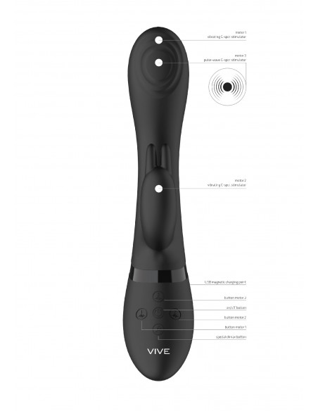 Cato - Pulse G-Spot Rabbit - Black - Wibratory Króliczki - 9