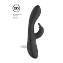 Wibrator króliczek Cato Pulse G-spot Rabbit Black - podwójna stymulacja punktu G i łechtaczki, 3 silniki F1, IPX7, długość całko - 11