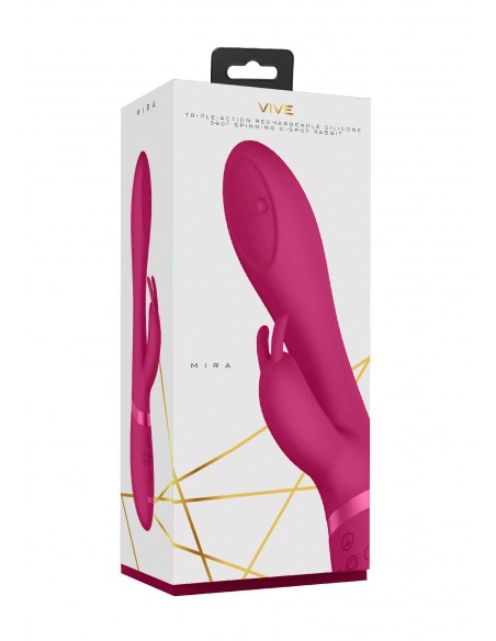 Mira - Spinning G-Spot Rabbit - Pink - Wibratory Króliczki - 1