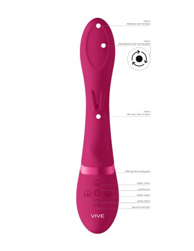 Mira - Spinning G-Spot Rabbit - Pink - Wibratory Króliczki - 6