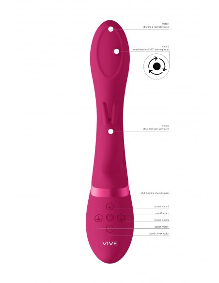 Mira - Spinning G-Spot Rabbit - Pink - Wibratory Króliczki - 6