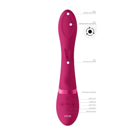 Wibrator Króliczek Mira - Spinning G-Spot Rabbit - Różowy - 6