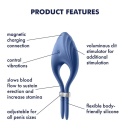Wibrujący Pierścień Na Penisa Duelist Ring Vibrator (Blue) - 6