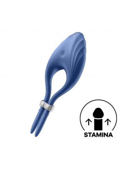 Wibrujący Pierścień Na Penisa Duelist Ring Vibrator (Blue) - Pierścienie erekcyjne wibrujące - 7