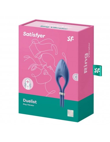 Wibrujący Pierścień Na Penisa Duelist Ring Vibrator (Blue) - Pierścienie erekcyjne wibrujące - 8