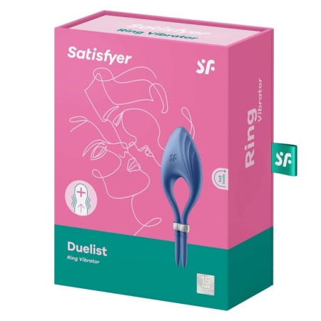 Wibrujący Pierścień Na Penisa Duelist Ring Vibrator (Blue) - 8
