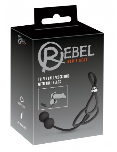 Pierścień na penisa Rebel Triple Ball/Cock Ring Wi - Pierścienie erekcyjne niewibrujące - 1