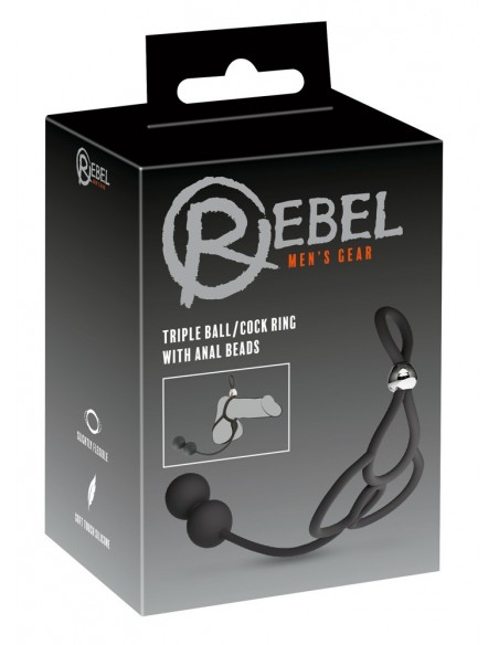 Pierścień na penisa Rebel Triple Ball/Cock Ring Wi - Pierścienie erekcyjne niewibrujące - 1