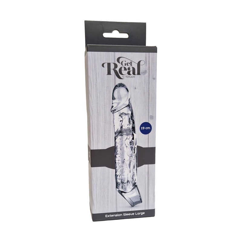 Nakładka Extension Sleeve Large Transparent z TPE (20 cm) - 2