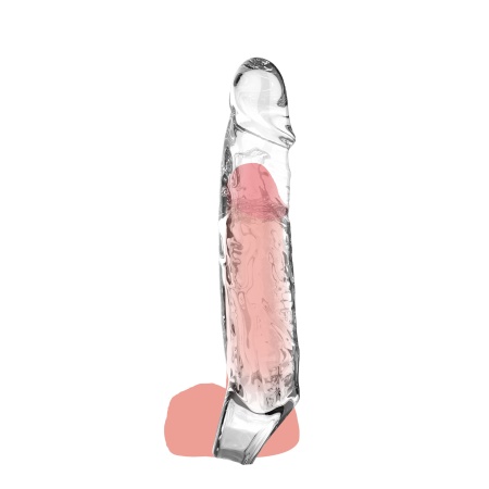 Nakładka Extension Sleeve Large Transparent z TPE (20 cm) - 3