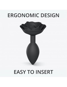OPEN ROSES L SIZE - BLACK ONYX - Korki analne silikonowe - 1 2