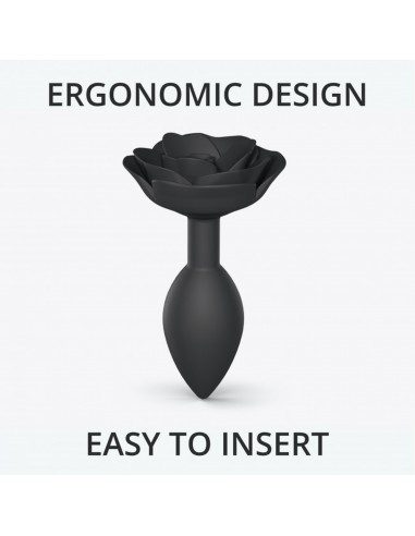 OPEN ROSES L SIZE - BLACK ONYX - Korki analne silikonowe - 2