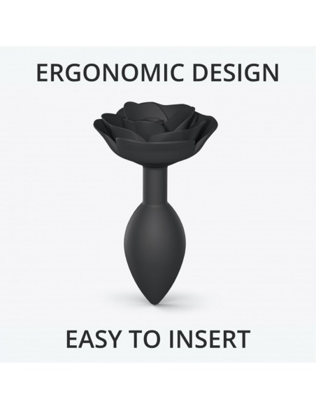 OPEN ROSES L SIZE - BLACK ONYX - Korki analne silikonowe - 2