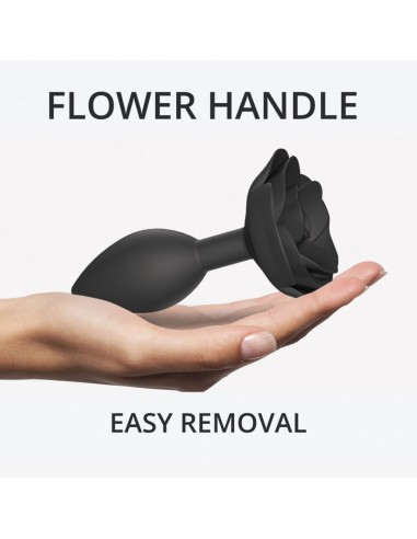 OPEN ROSES L SIZE - BLACK ONYX - Korki analne silikonowe - 5