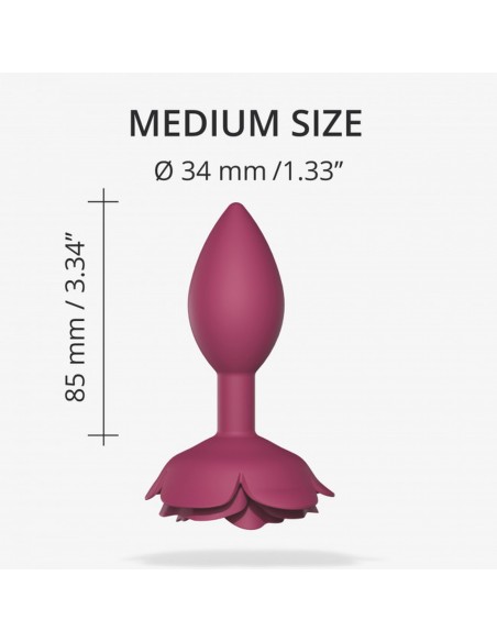 OPEN ROSES M SIZE - PLUM STAR - Korki analne silikonowe - 2