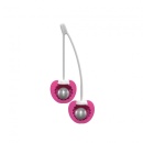 Kulki gejszy Cherry Love Danger Pink - silikonowe kulki dopochwowe z wewnętrznymi metalowymi kulkami, trzonem 12 cm i średnicą 3 - 2