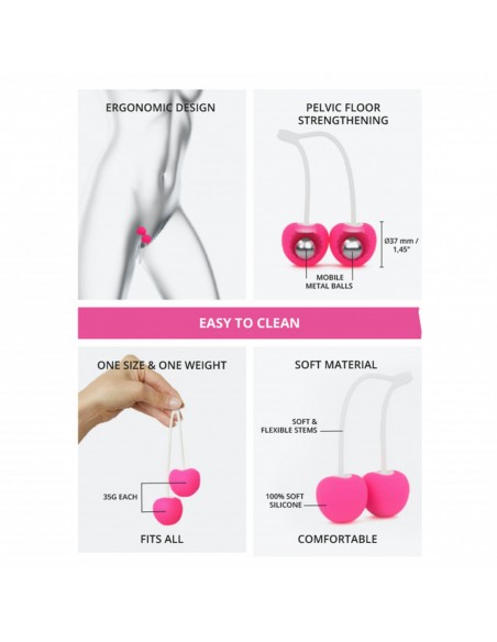 CHERRY LOVE - DANGER PINK - Kulki Gejszy Podwójne i Pojedyncze - 4