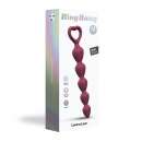 Koraliki analne Bing Bang M Plum Star - silikonowe, Ø 1,4-2,2 cm, długość wkładki 15 cm, uchwyt w kształcie serca - 5