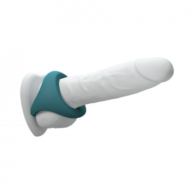 Pierścień erekcyjny Flux Ring Teal Me - podwójny, 100% płynny silikon, Ø2,5 cm i Ø3,0 cm - 1 2