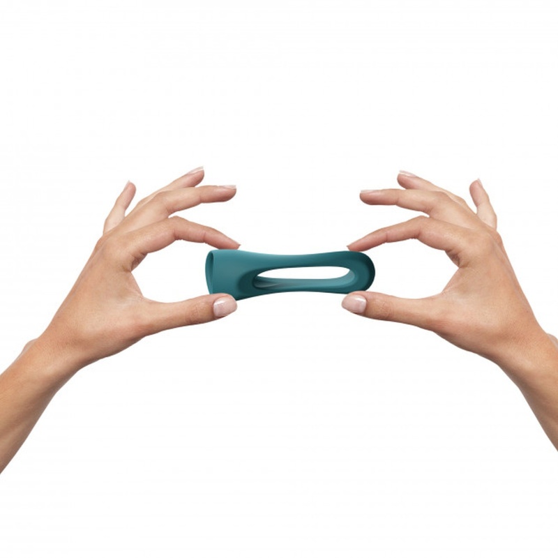 Pierścień erekcyjny Flux Ring Teal Me - podwójny, 100% płynny silikon, Ø2,5 cm i Ø3,0 cm - 4