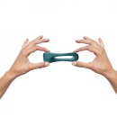 Pierścień erekcyjny Flux Ring Teal Me - podwójny, 100% płynny silikon, Ø2,5 cm i Ø3,0 cm - 4