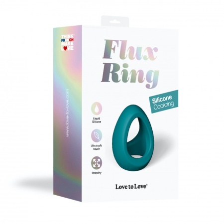 Pierścień erekcyjny Flux Ring Teal Me - podwójny, 100% płynny silikon, Ø2,5 cm i Ø3,0 cm - 7