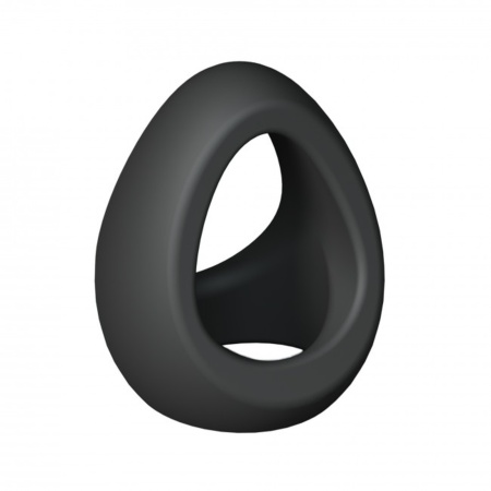 Pierścień erekcyjny FLUX RING BLACK ONYX - podwójny, silikon płynny, grubość 0,6 cm, Ø2,5/3 cm, wymiary 4,5 × 4 cm - 1