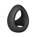 Pierścień erekcyjny FLUX RING BLACK ONYX - podwójny, silikon płynny, grubość 0,6 cm, Ø2,5/3 cm, wymiary 4,5 × 4 cm - 1