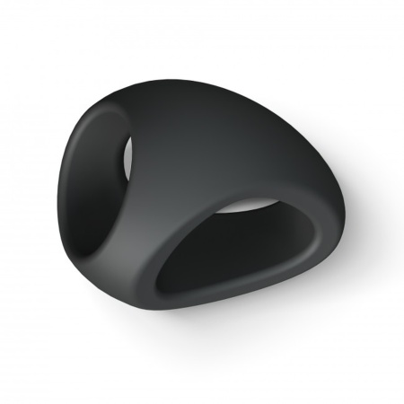 Pierścień erekcyjny FLUX RING BLACK ONYX - podwójny, silikon płynny, grubość 0,6 cm, Ø2,5/3 cm, wymiary 4,5 × 4 cm - 3