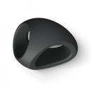 Pierścień erekcyjny FLUX RING BLACK ONYX - podwójny, silikon płynny, grubość 0,6 cm, Ø2,5/3 cm, wymiary 4,5 × 4 cm - 3