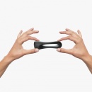 Pierścień erekcyjny FLUX RING BLACK ONYX - podwójny, silikon płynny, grubość 0,6 cm, Ø2,5/3 cm, wymiary 4,5 × 4 cm - 4