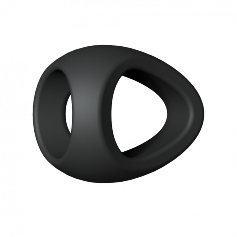 Pierścień erekcyjny FLUX RING BLACK ONYX - podwójny, silikon płynny, grubość 0,6 cm, Ø2,5/3 cm, wymiary 4,5 × 4 cm - 5