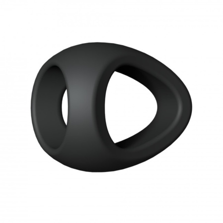 Pierścień erekcyjny FLUX RING BLACK ONYX - podwójny, silikon płynny, grubość 0,6 cm, Ø2,5/3 cm, wymiary 4,5 × 4 cm - 5