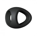 Pierścień erekcyjny FLUX RING BLACK ONYX - podwójny, silikon płynny, grubość 0,6 cm, Ø2,5/3 cm, wymiary 4,5 × 4 cm - 5