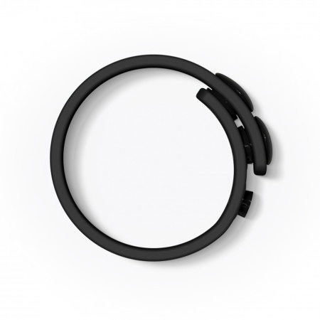 Pierścień erekcyjny Hero Ring Black Onyx - regulowany zacisk na guzik z silikonu medycznego, Ø 3-6 cm (taśma 20 × 4 cm) - 4