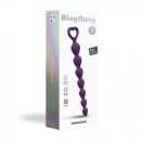 Koraliki analne Bing Bang S Purple Rain - manualny, silikonowy łańcuszek z 7 koralikami i uchwytem w kształcie serca, długość wk - 8