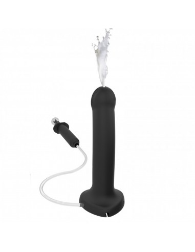 SQUIRTING CUM DILDO SEMI-REALISTE BLACK - L - WITH CREAMY - Dilda realistyczne - 4