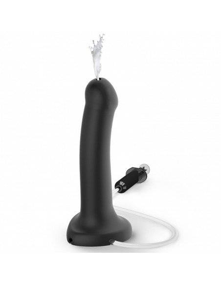 SQUIRTING CUM DILDO SEMI-REALISTE BLACK - L - WITH CREAMY - Dilda realistyczne - 5