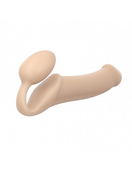 SEMI-REALISTIC BENDABLE STRAP-ON VANILLA - XL - Strap-ony, dilda na pasku bez wibracji - 1