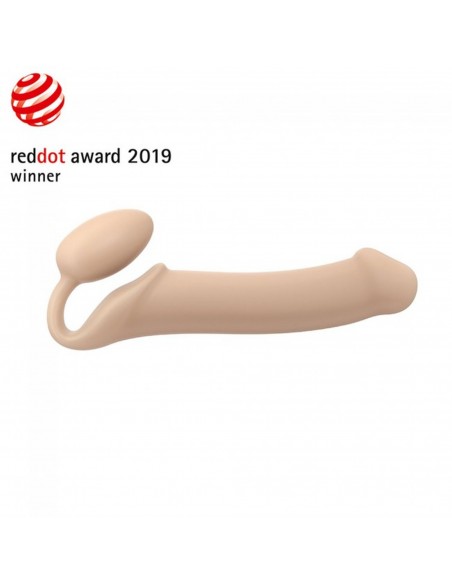 SEMI-REALISTIC BENDABLE STRAP-ON VANILLA - XL - Strap-ony, dilda na pasku bez wibracji - 3