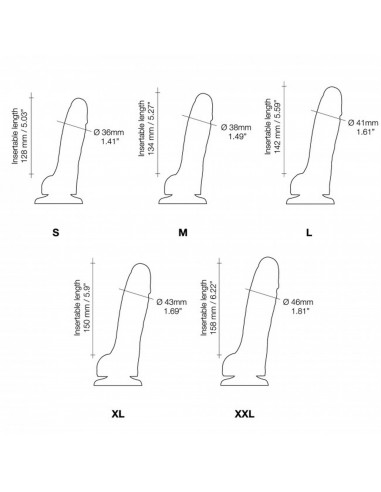 SLIDING SKIN REALISTIC DILDO FUCHSIA L - Dilda realistyczne - 7