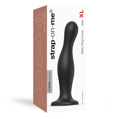 Silikonowe Dildo Curvy Black - Xl - 1