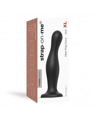 DILDO PLUG CURVY BLACK - XL - Dilda silikonowe - 1