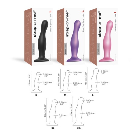 Dildo Plug Curvy Metallic Sugar Pink S - silikonowy plug z przyssawką, 12,5 cm - 4