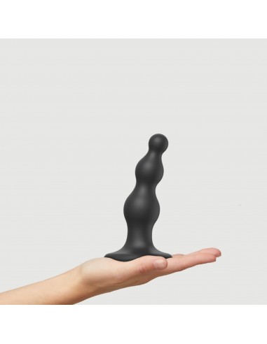 DILDO PLUG BEADS BLACK - S - Dilda silikonowe - 3