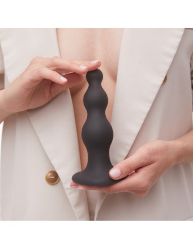 DILDO PLUG BEADS BLACK - S - Dilda silikonowe - 6